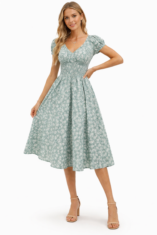 Vestido Midi Floral Provenza de Verano