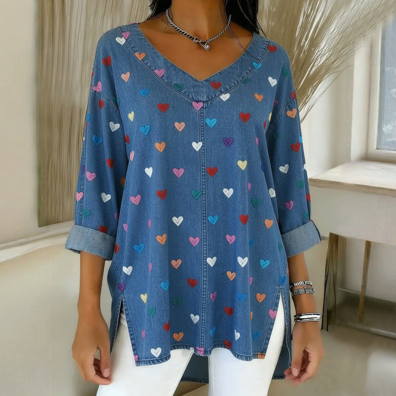 Teresa - Blusa de corazones