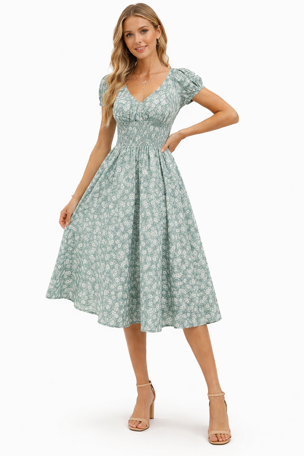 Vestido Midi Floral Provenza de Verano