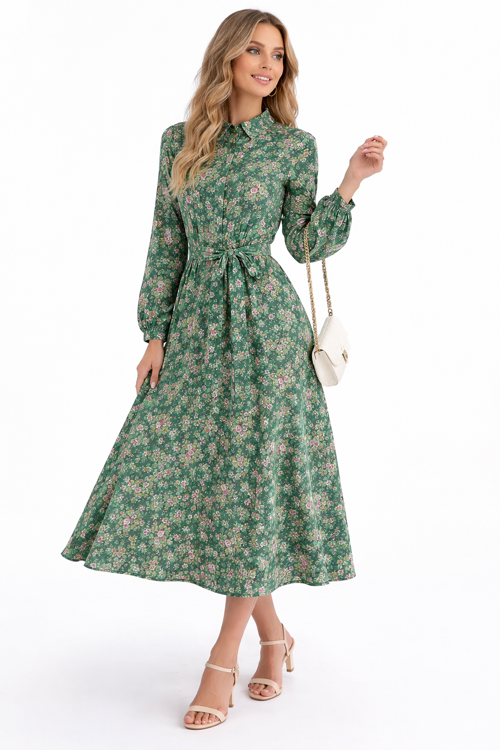 Vestido Midi Floral Esmeralda Provenza