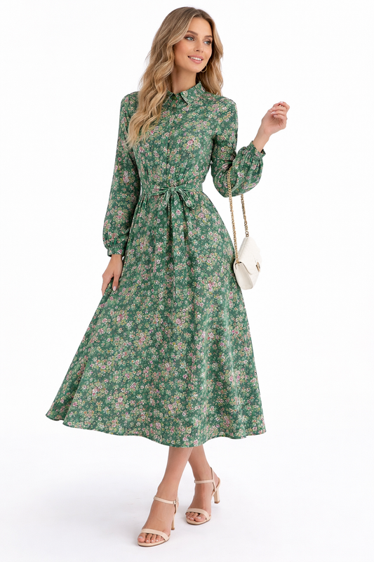 Vestido Midi Floral Esmeralda Provenza