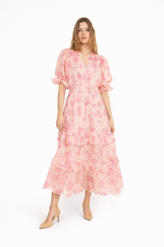 Vestido Maxi Bloom Rosa
