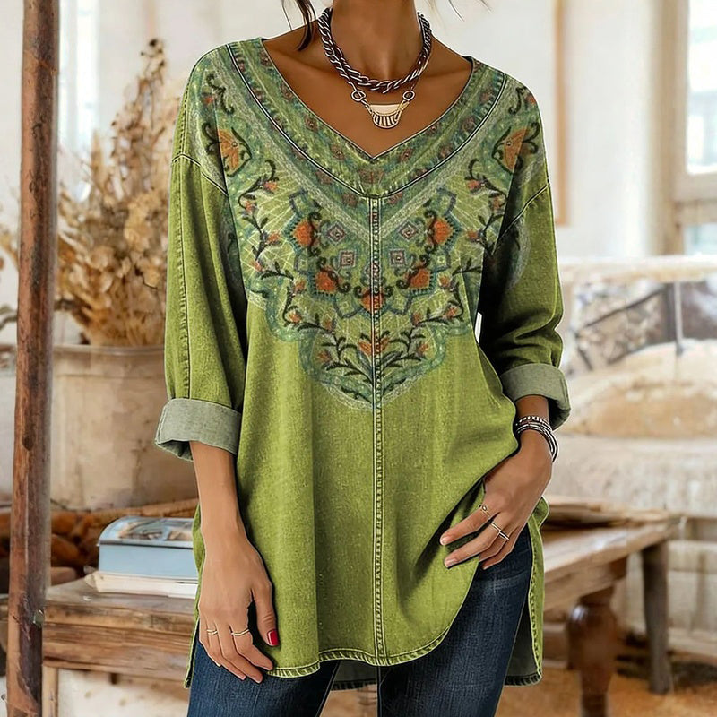 Vera - Blusa Vintage Verde