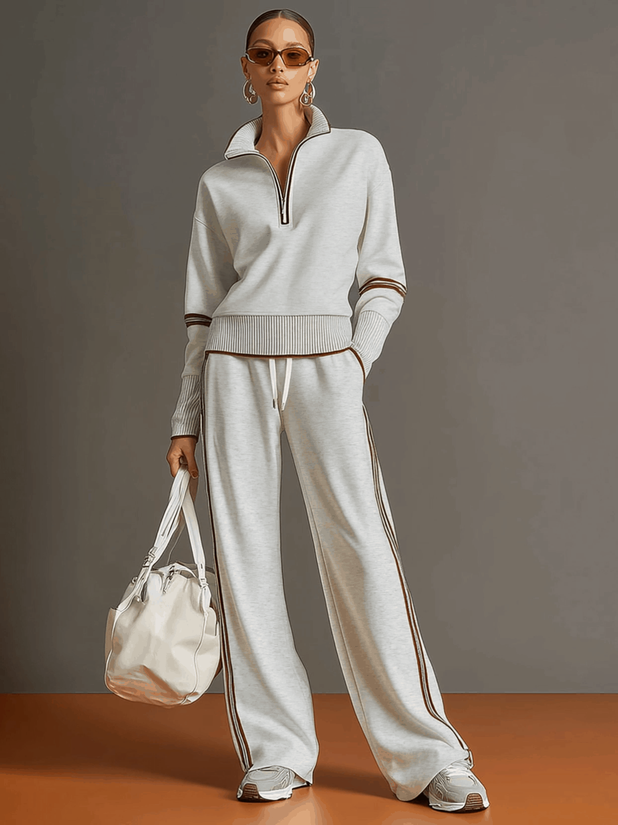 Valentina – blusa y pantalón de pierna ancha