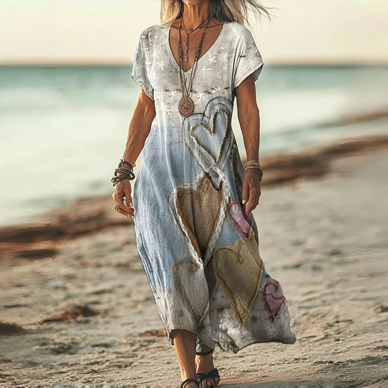 Vestido Vintage de Corazones Elegante