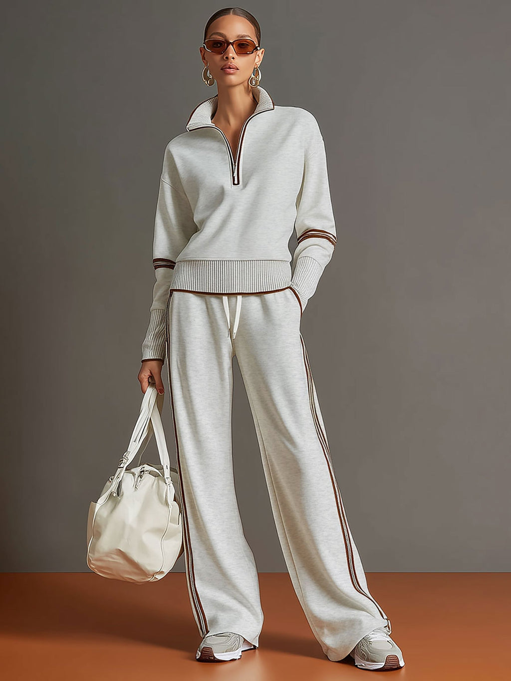 Valentina – blusa y pantalón de pierna ancha